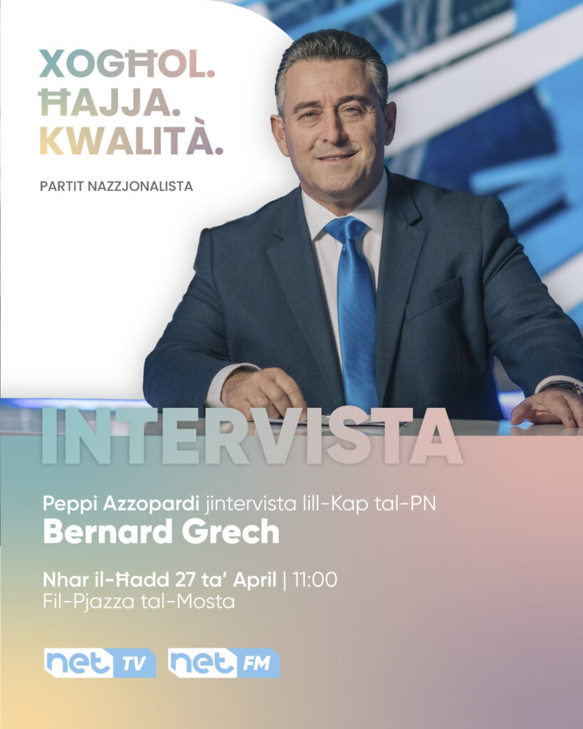 Intervista mal-Kap tal-Partit Nazzjonalista Bernard Grech